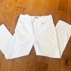 Wrangler Women's Size 12/31 High Rise Rodeo Straight Crop Jeans White